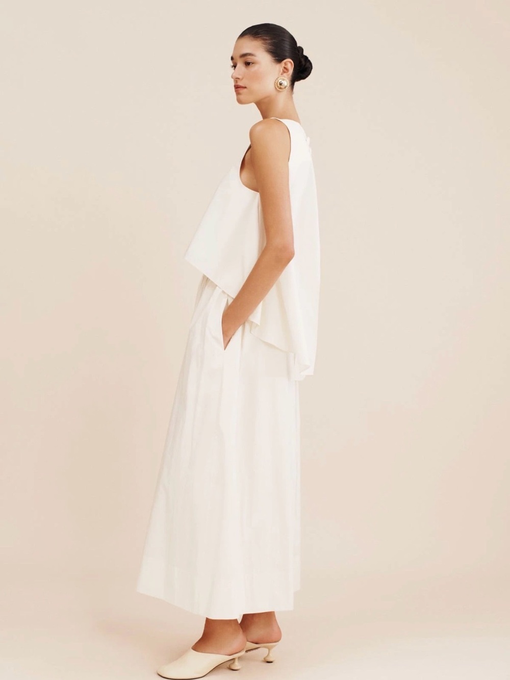 Posse White Two-Piece Coord Set Maxi Skirt and Top Co-ord Set NWT - Picture 2 of 13